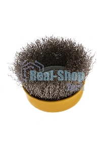 Щетка для УШМ Denzel 75 мм, М14, чашка, витая нержавеющая проволока 0,3 мм