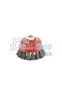 Щетка Matrix для УШМ, 65 мм, М14, Чашка, крученая проволока 0,8 мм