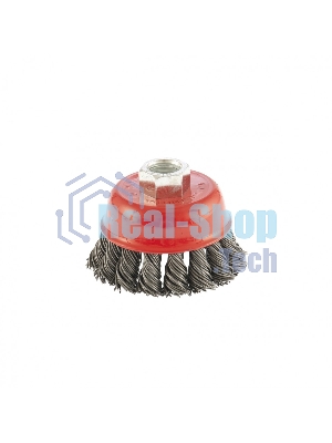 Щетка Matrix для УШМ, 65 мм, М14, Чашка, крученая проволока 0,8 мм