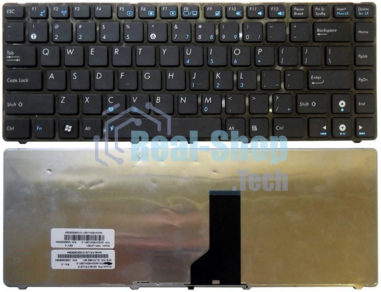 Клавиатура для ноутбука Asus UL30 K42 K43 X42 U41 черная с рамкой