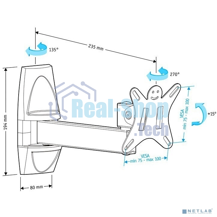 Кронштейн для телевизора Holder LCDS-5004 металлик 10