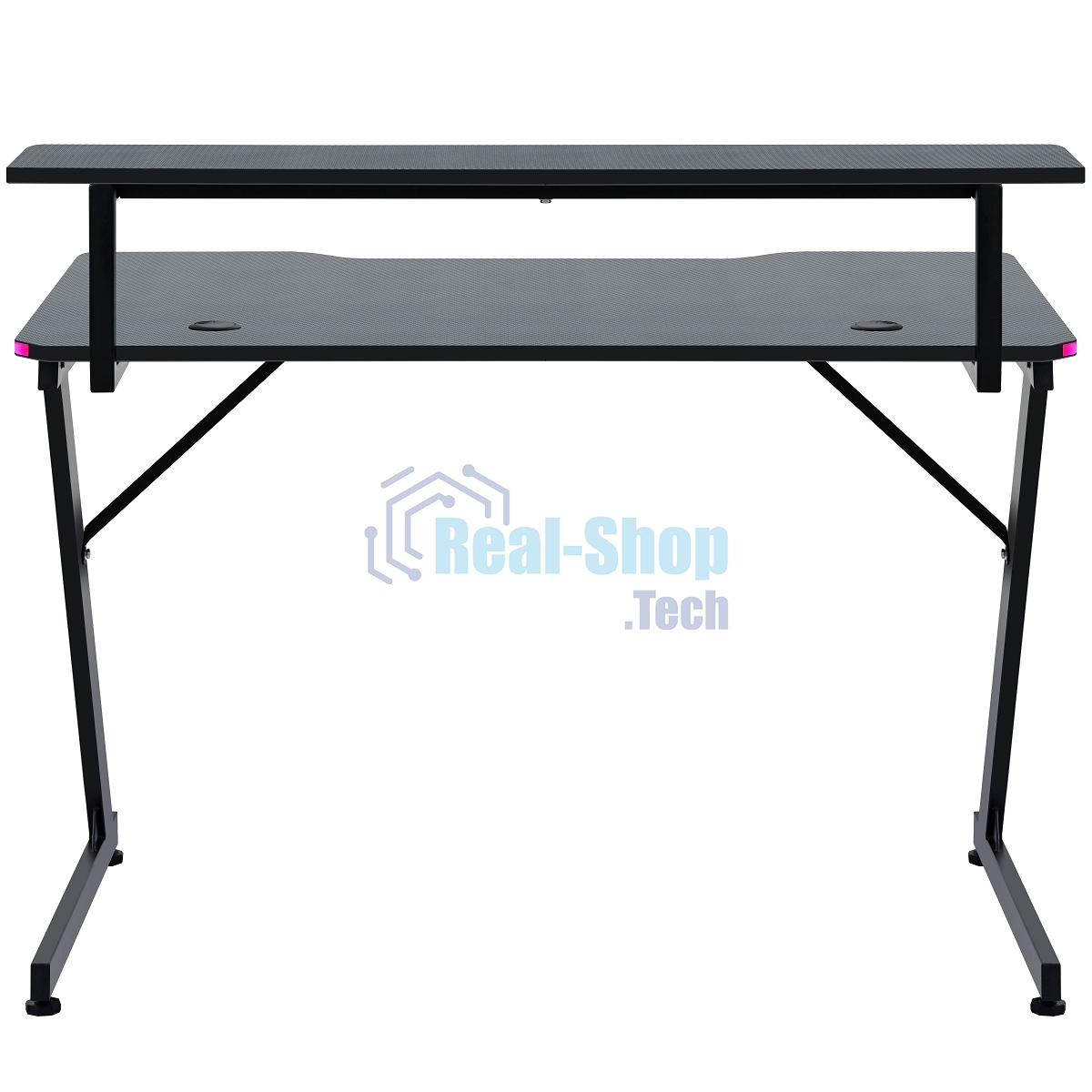 Стол игровой Defender Adamant полка, подвесы, черный, МДФ, RGb