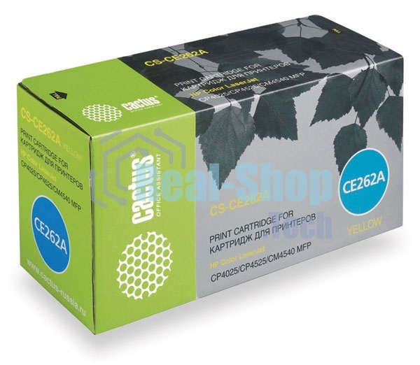 Картридж лазерный Cactus CS-CE262A желтый (11000 стр.) для принтеров HP Сolor LaserJet CP4025/CP4525/CM4540