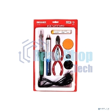 Набор для пайки Rexant №13 (паяльник 30Вт, подставка, канифоль, припой, бокорезы, тонкогубцы)