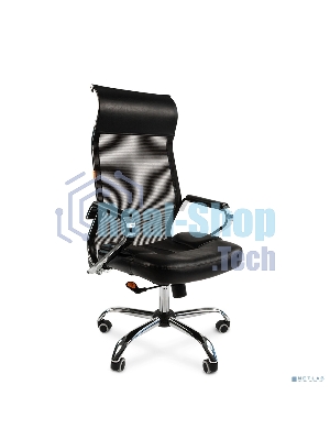 Кресло Chairman 700 черный, сетка, 120 кг, механизм качания