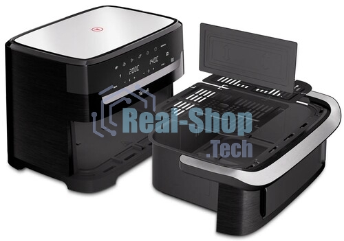 Аэрогриль Tefal Dual Easy Fry Flex EY9228E0 черный, 2700 Вт, 9 л, сенсор, 6 программ