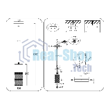 Светильник Ambrella light TR8500 BK черный E27 max 60W D100*1000