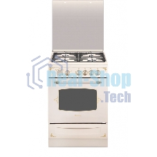 Плита газовая Gefest ПГ 6100-03 0279 бежевый, конфорок 4 шт, духовка 52 л, 60 см x 85 см x 60 см
