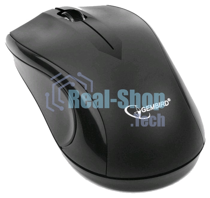 Мышь беспроводная Gembird MUSW-320 черный, 1000 dpi, радиоканал, USB, кнопки - 3