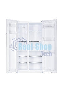 Холодильник Maunfeld MFF177NFW белый глянец двухкамерный 263/170л морозилка сбоку, No Frost, Side by Side