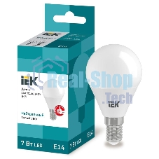 Лампа cветодиодная Iek LLE-G45-7-230-40-E14 ECO G45 шар 7Вт 230В 4000К E14