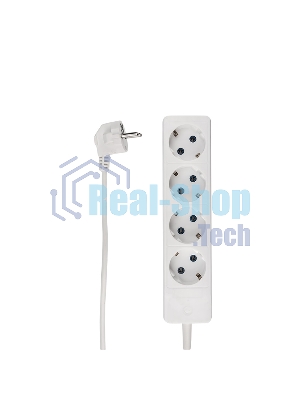 Удлинитель PROconnect OPTIMA 4 гнезда, 3 м, 2х0.75 мм², б/з, белый
