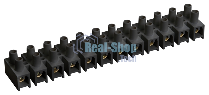 Зажим винтовой ЗВИ-3 н/г 1.0-2.5 кв.мм 12 пар черный IEK UZV5-003-04