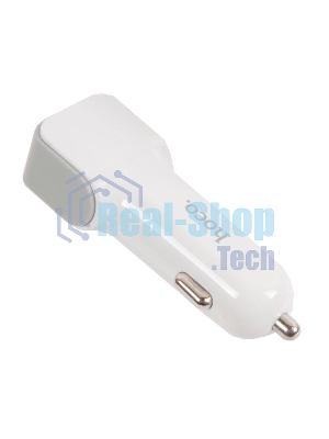 Автомобильное зарядное устройство HOCO z23 grand style dual-port car charger set with lightning cable, белый