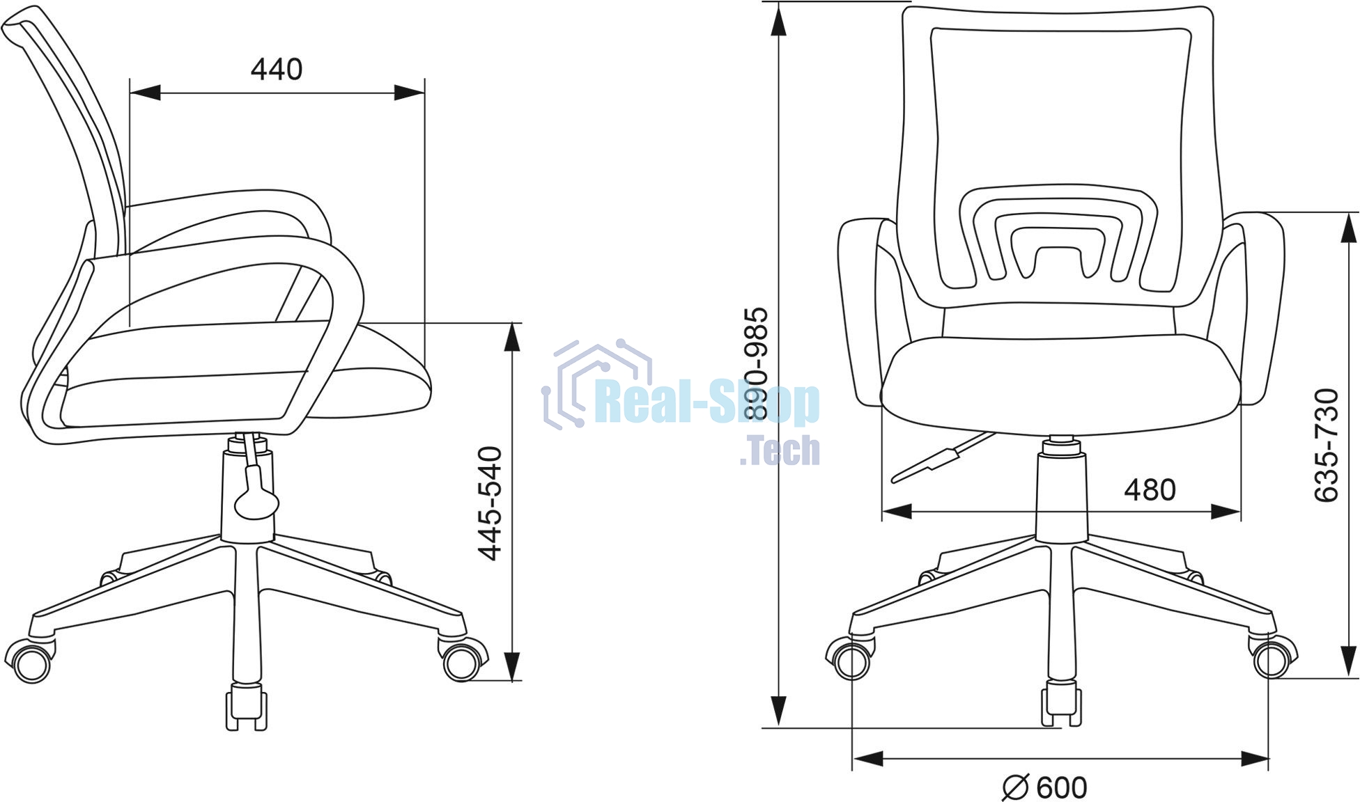 Кресло детское Бюрократ BUROKIDS 1 W Sticks 06 голубой, крестов. пластик, пластик белый