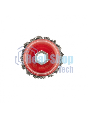Щетка Matrix для УШМ, 65 мм, М14, Чашка, крученая проволока 0,8 мм