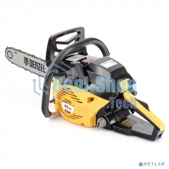 Пила цепная бензиновая Denzel DGS-4516 шина 40 см, 45 см 3, 3,0 л.с., шаг 3/8, паз 1,3 мм, 57 зв