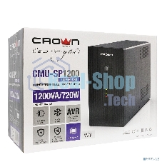 Источник бесперебойного питания CROWN Line Intractive CMU-SP1200 COMBO USB 1200VA\720W