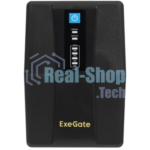 Источник бесперебойного питания ExeGate EX292764RUS SpecialPro UNB-600.LED.AVR.2SH.RJ.USB 600VA/360W, LED, AVR, 2*Schuko, RJ45/11, USB, черный