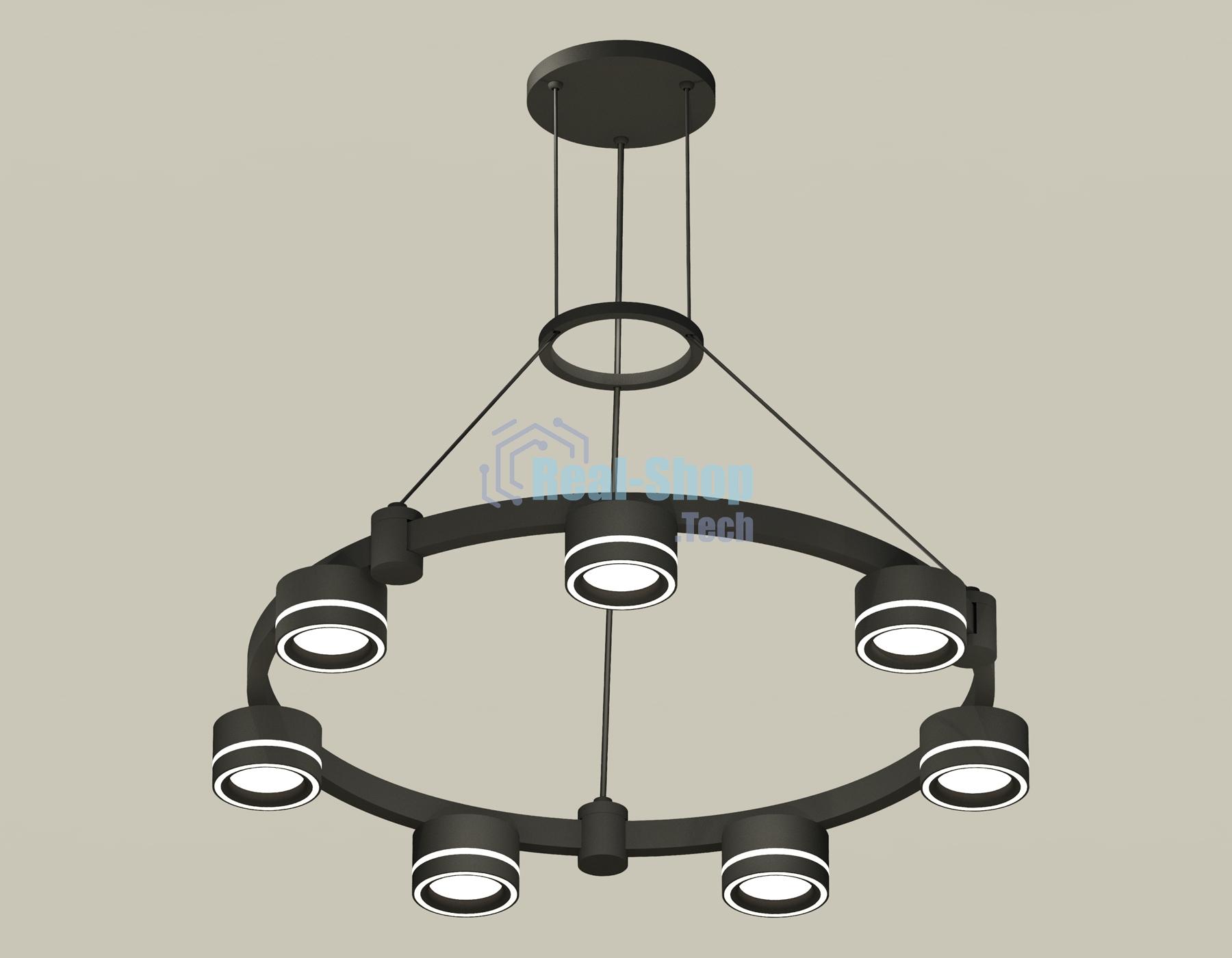 Светильник Ambrella light XR92051601/7 SBK/FR черный песок/белый матовый GX53 (A9205, C9238, N8434)