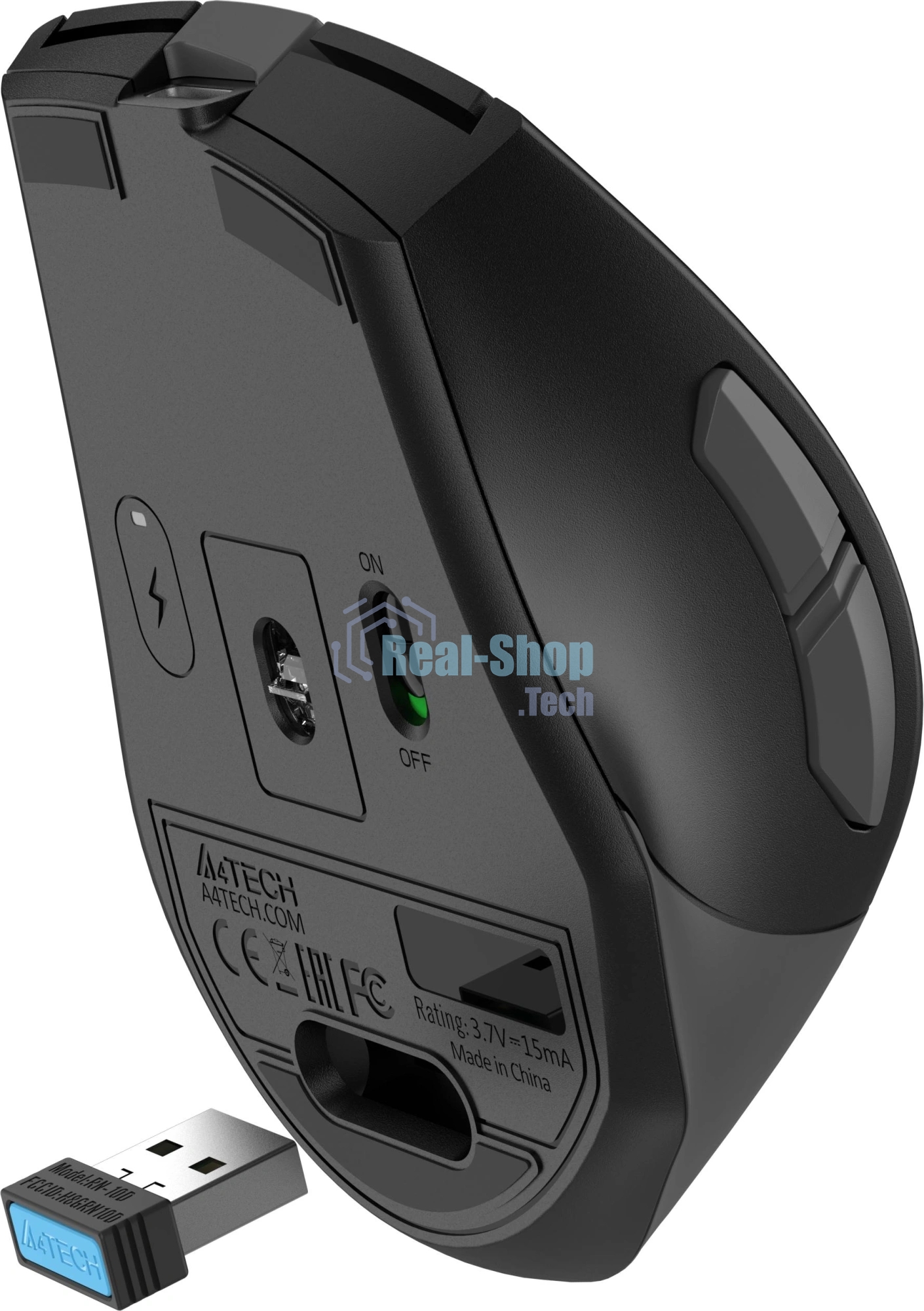 Мышь A4Tech Fstyler FG35CS Plus серый оптическая 3200dpi silent беспров. USB 6but