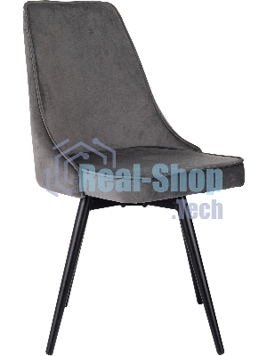 Стул для дома Бюрократ CH-K4_SP с повор. мех. т.серый Holland 18 металл черный на ножках