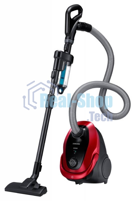 Пылесос Samsung VC20M257AWR красный, 460/2000 Вт, уборка сухая, пылесборник мешок 2.5 л