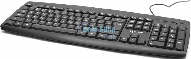 Клавиатура проводная Gembird KB-8351U-BL, USB, черный