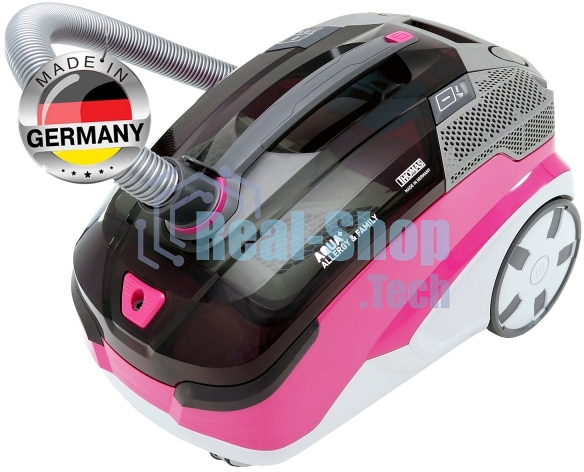 Моющий пылесос Thomas ALLERGY&FAMILY розовый/серый, 325/1700 Вт, уборка влажная/сухая/сбор жидкости, пылесборник мешок/контейнер 6 л