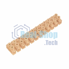 Клеммная колодка винтовая Rexant KВ-12 (4-12 мм²), ток 16 A, полиэтилен белый (ЗВИ)