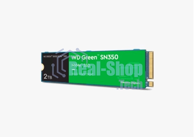 Накопитель SSD WD Green SN350 WDS200T3G0C, 2000Gb, PCIe 3.0 x4, M.2 2280, NVMe, R/W 3200/3000