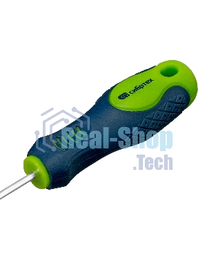 Отвертка Сибртех, PH0 х 100 мм, CrV, двухкомпонентная рукоятка