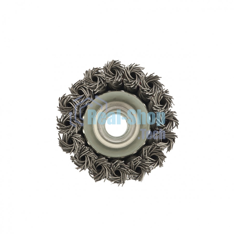 Щетка Matrix для УШМ, 65 мм, М14, Чашка, крученая проволока 0,8 мм