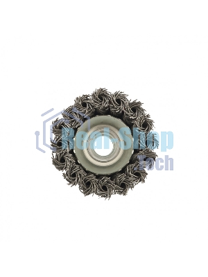 Щетка Matrix для УШМ, 65 мм, М14, Чашка, крученая проволока 0,8 мм