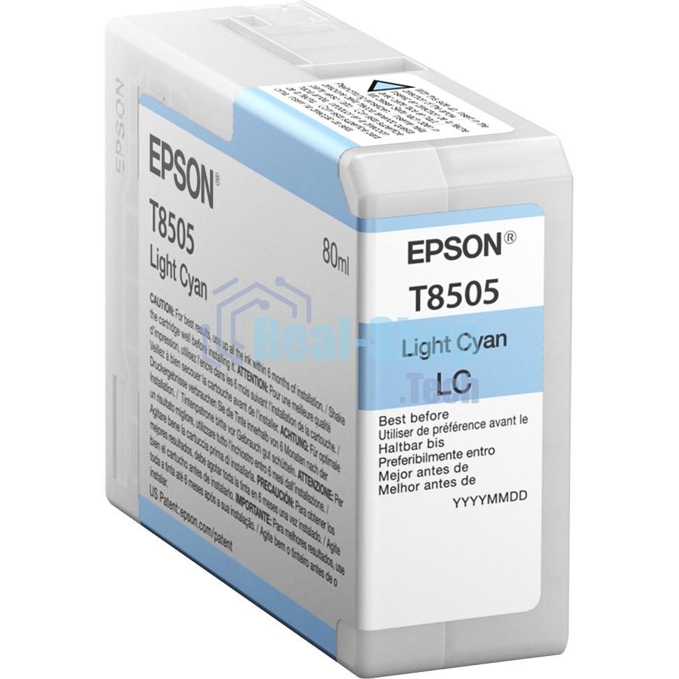 Картридж струйный Epson T8505 светло-голубой (80 мл.) для SureColor SC-P800