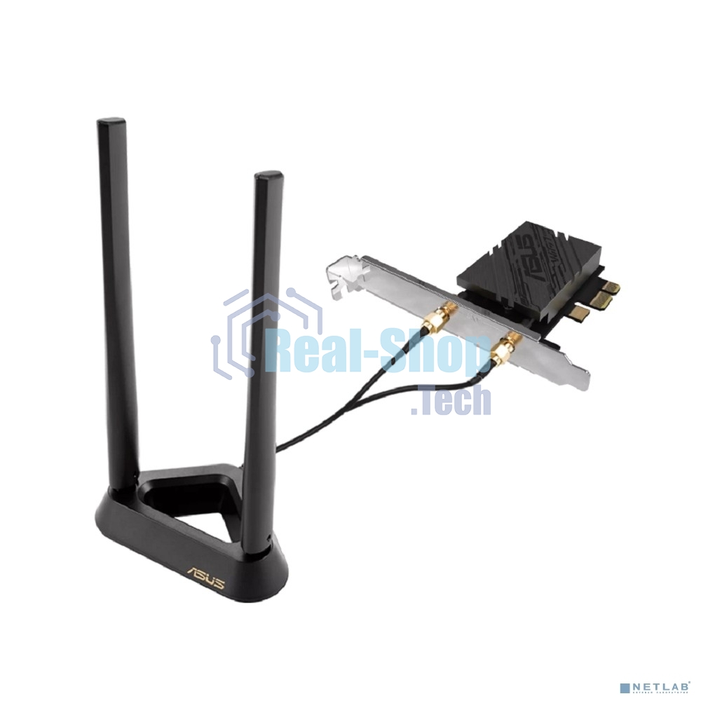 Сетевой адаптер Wi-Fi + Bluetooth Asus PCE-BE92BT BE9400 PCI Express (ант.внеш.несъем.) 2ант.