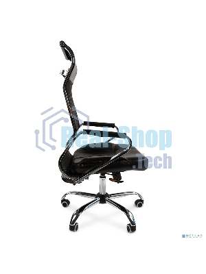 Кресло Chairman 700 черный, сетка, 120 кг, механизм качания