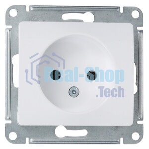 Механизм розетки 1-м СП Glossa 16А IP20 без заземл. бел. SchE GSL000141