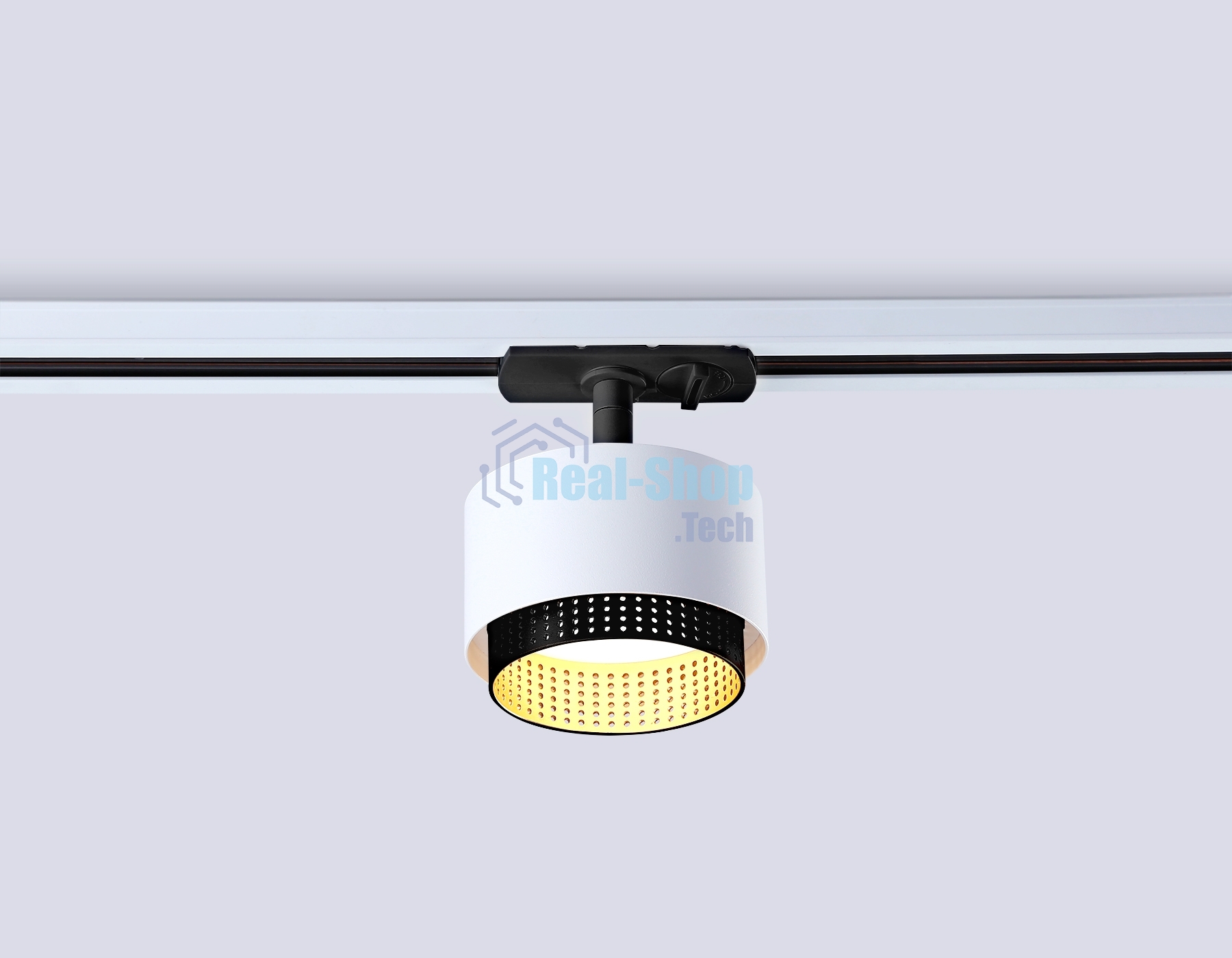 Трековый однофазный светильник Ambrella light GL5379 WH/BK белый/черный GX53 max 12W D95*130