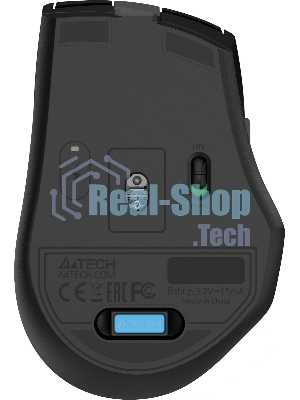Мышь A4Tech Fstyler FG35CS Plus серый оптическая 3200dpi silent беспров. USB 6but