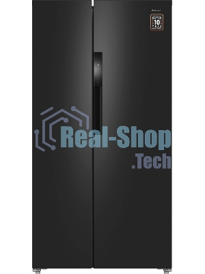Холодильник Weissgauff WSBS 550 Built-in NoFrost Inverter черный двухкамерный 325/190л морозилка сбоку, No Frost, Side by Side