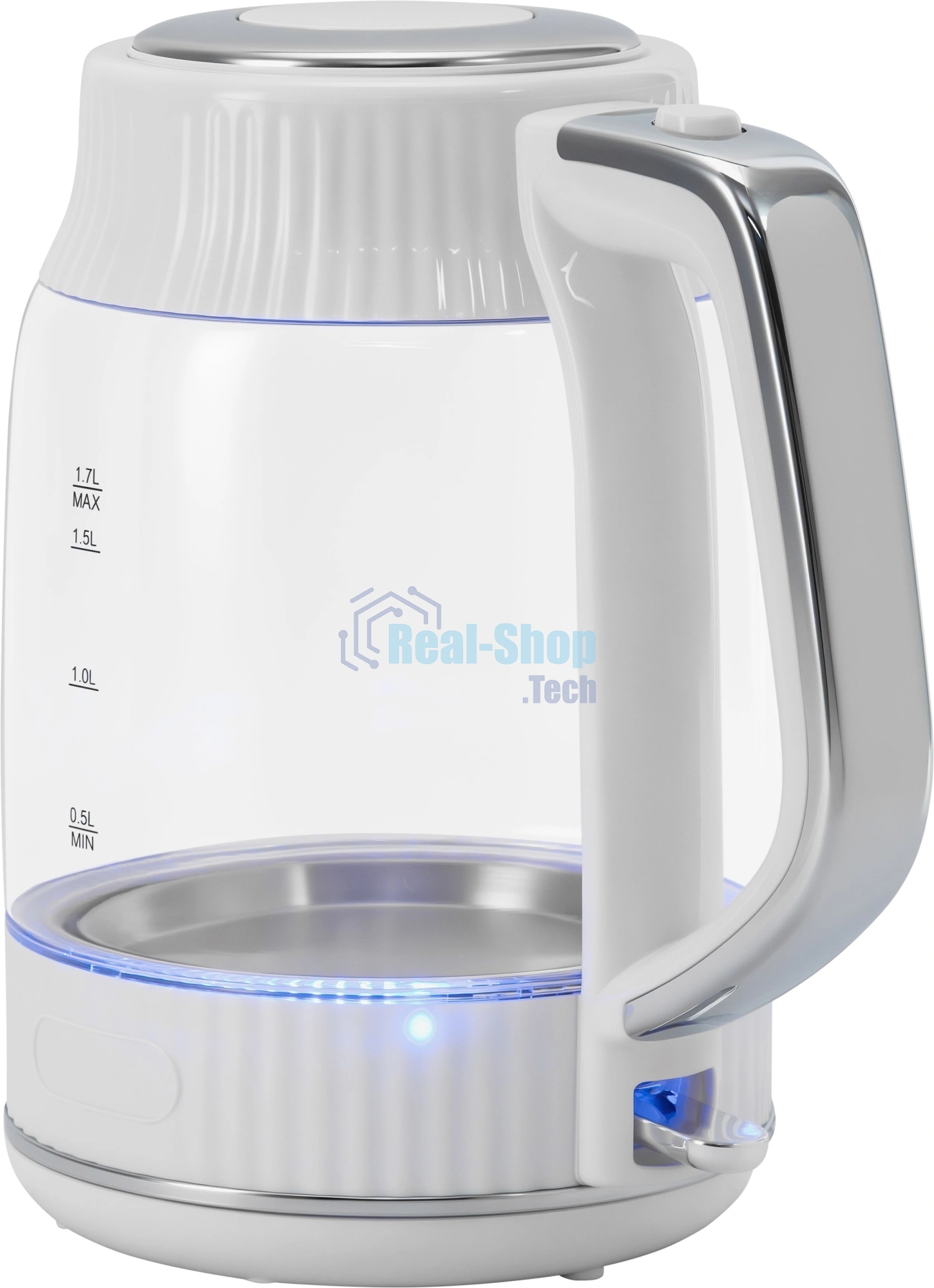 Чайник электрический Vitek VT-WK1059 1.7л. 2200Вт белый корпус: стекло/пластик