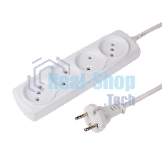 Удлинитель PROconnect OPTIMA 4 гнезда, 1.5 м, 2х0.75 мм², б/з, белый