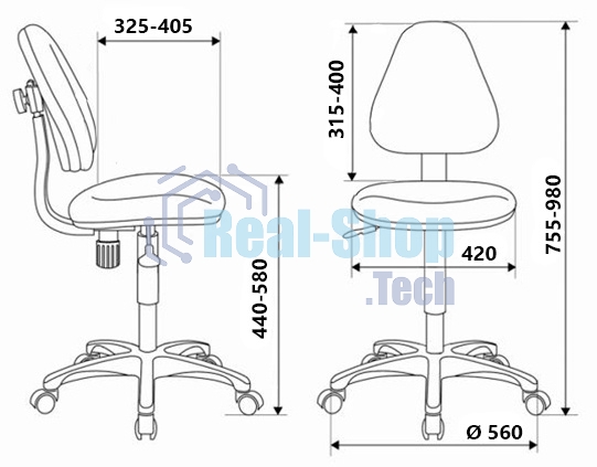 Кресло детское Бюрократ KD-4 синий космопузики крестовина пластик