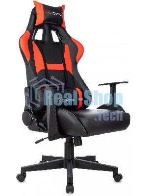 Кресло Zombie Game Penta черный/красный, экокожа, 120 кг, механизм качания