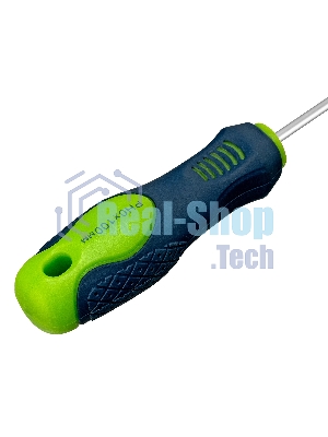 Отвертка Сибртех, PH0 х 100 мм, CrV, двухкомпонентная рукоятка
