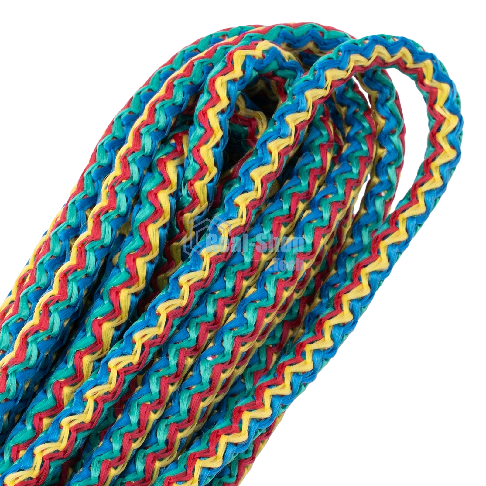 Шнур вязаный полипропиленовый Сибртех с сердечником 8 мм, 20 м, 140-150 кгс, Радуга,