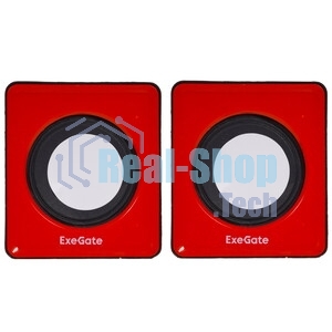 Акустическая система 2.0 ExeGate EX289920RUS Disco 140 Red (питание USB, 2х3Вт (6Вт RMS), 100-20000Гц, красный)