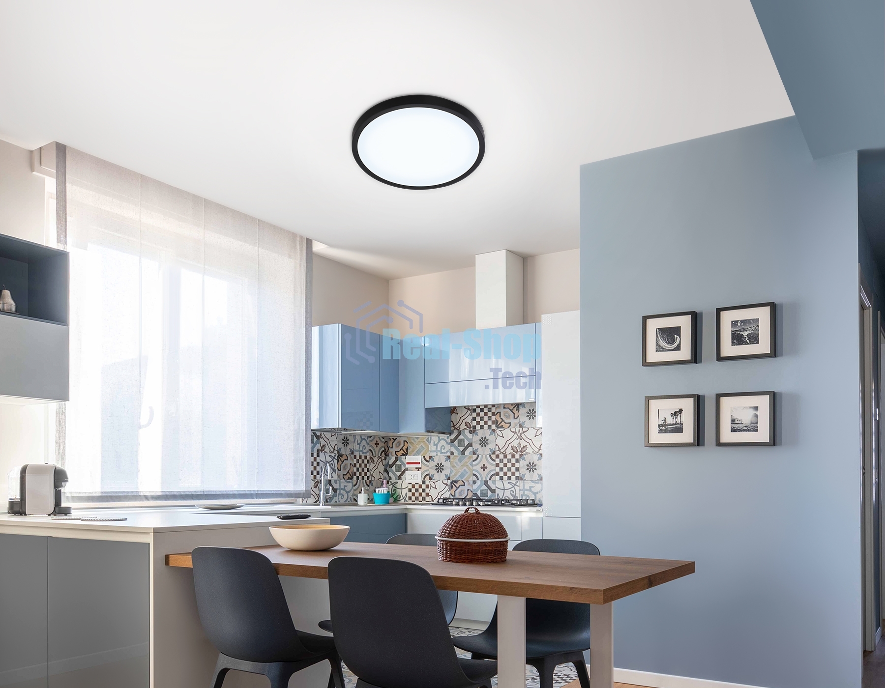 Светильник светодиодный ультратонкий Ambrella light FZ1953 BK черный IP54 20W 5000K D270*15 (Без ПДУ)