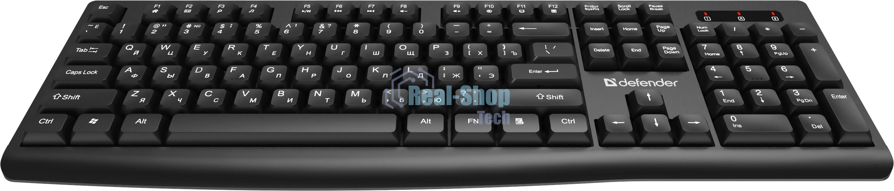 Комплект клавиатура+мышь Defender C-972 беспроводной, USB, 1600 DPI, черный